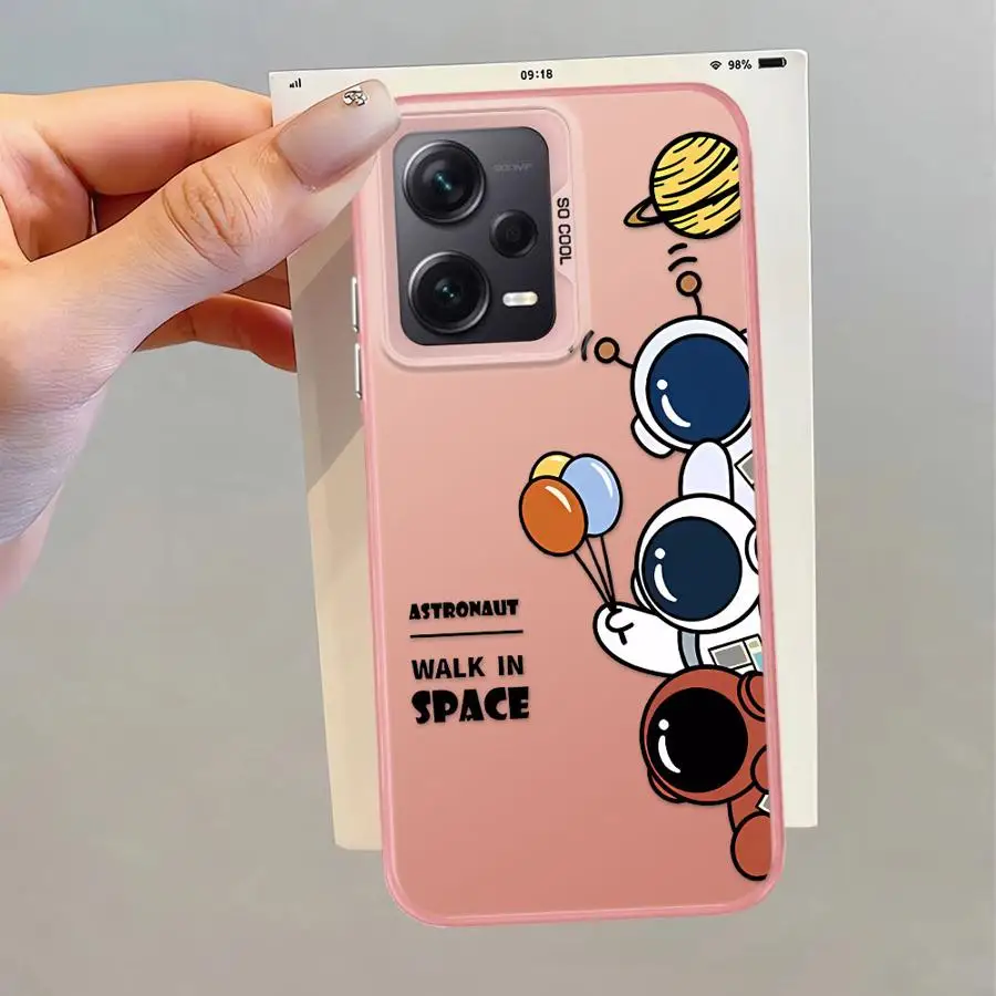 Funda con estampado de astronauta de dibujos animados para Xiaomi Redmi Note 10 11 Pro 11s 12 13 14 Pro Plus 10s, funda suave - imagen 2