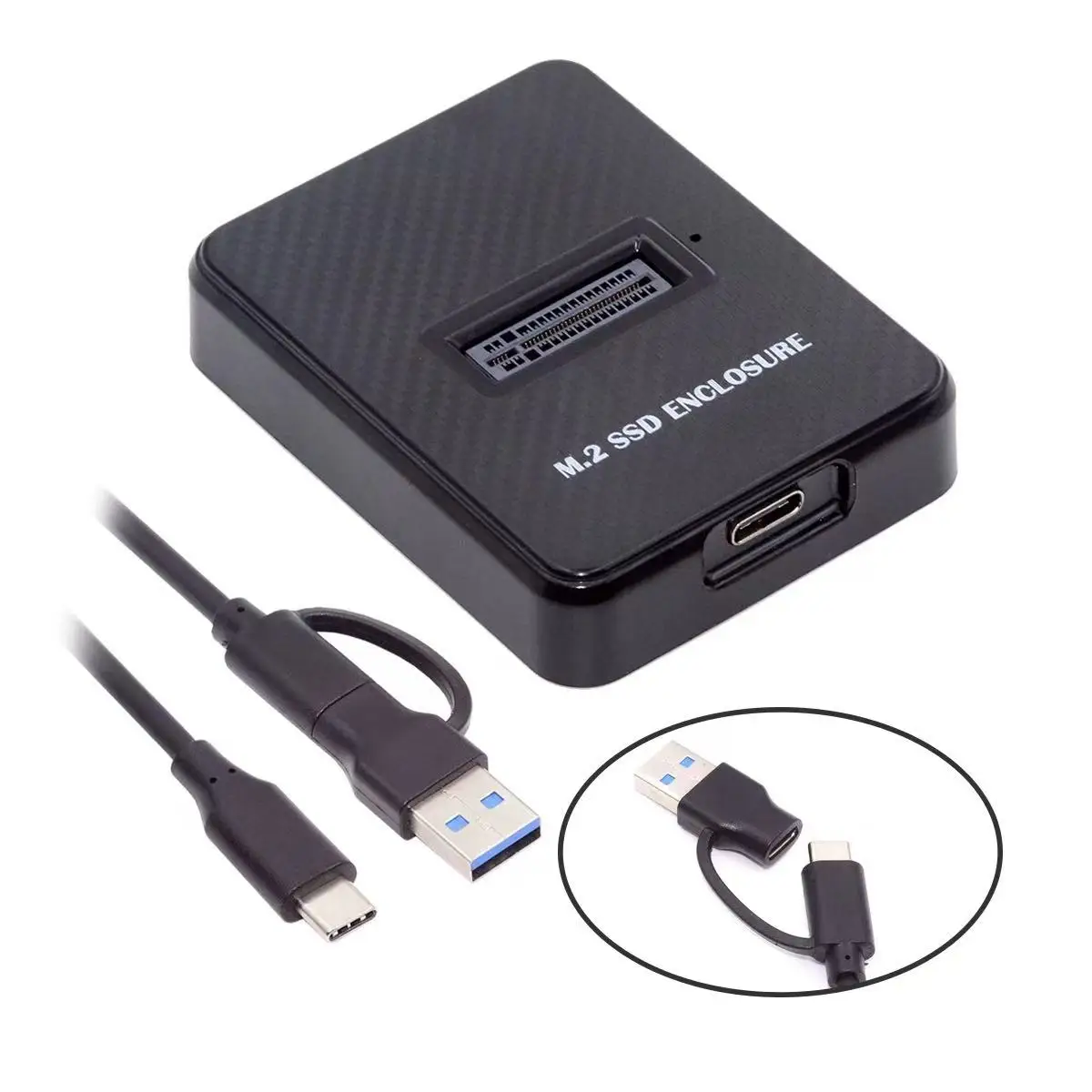 USB 3,0 USB-C tipo C tipo A a NVME M-key M.2 NGFF SATA SSD acoplamiento Cable externo Horizontal gabinete RTL9210B Chipset - imagen 3