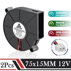 Gdstime Ventilador Centrífugo 75mm Sin Escobillas para Carcasa CPU