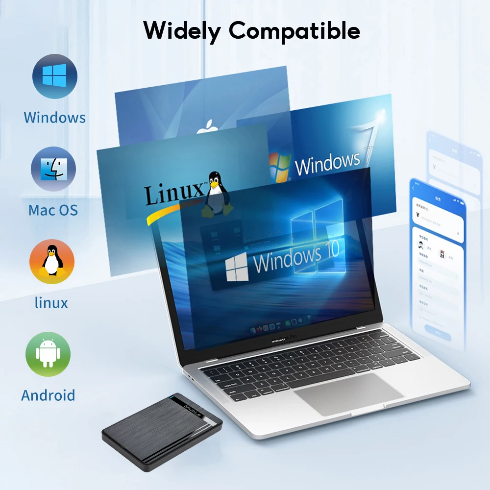 Puerto serie mecánico de estado sólido SSD de 2,5 pulgadas, caja de disco duro SATA, interfaz Micro sin herramientas, móvil externo USB 3,0 - imagen 3