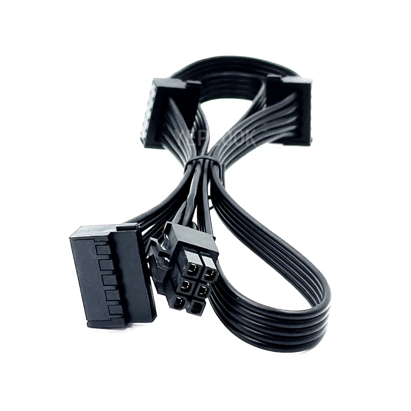 Cable de fuente de alimentación SSD HDD de ángulo recto de 6 pines a 3 SATA macho para Gigabyte AORUS P750W AP750GM, P850W AP850GM Gold Modular Power - imagen 2