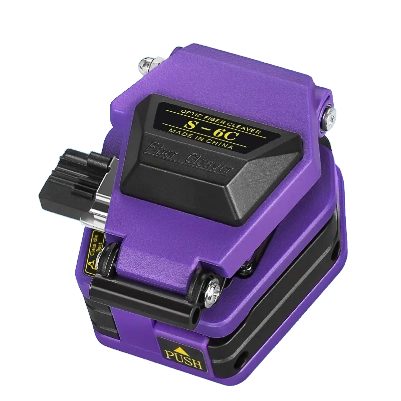 Cuchilla de fibra de S-6C púrpura, cuchillo de fibra óptica FTTH, cuchillo de corte de Cable de fibra óptica, conexión en frío, cortador de fibra óptica termofusible
