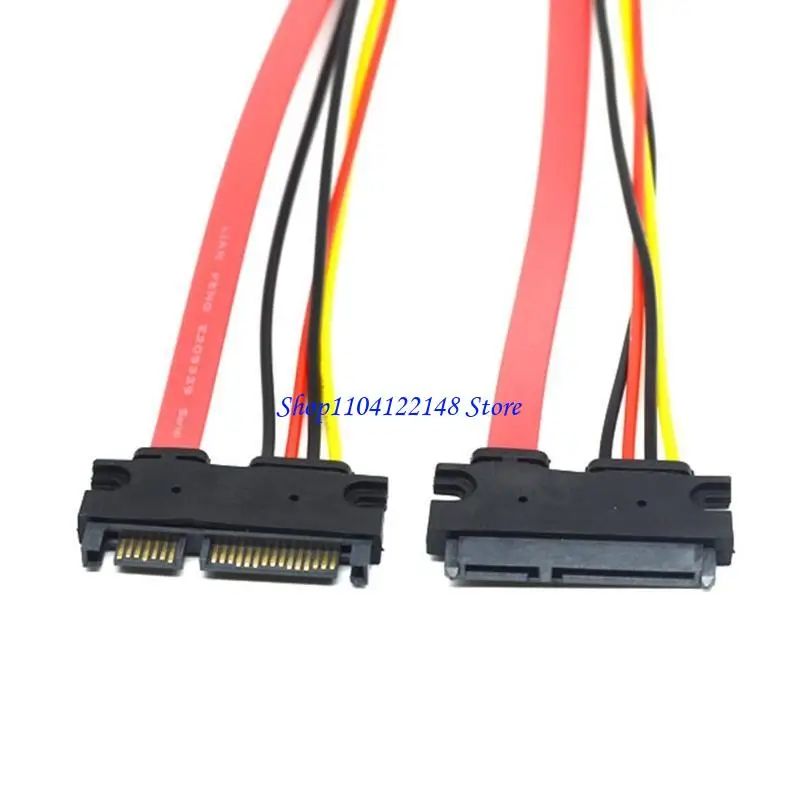 P9FA 7+15 pin Cable extensión alimentación Cable extensor masculino a femenino para HDD SSD - imagen 2