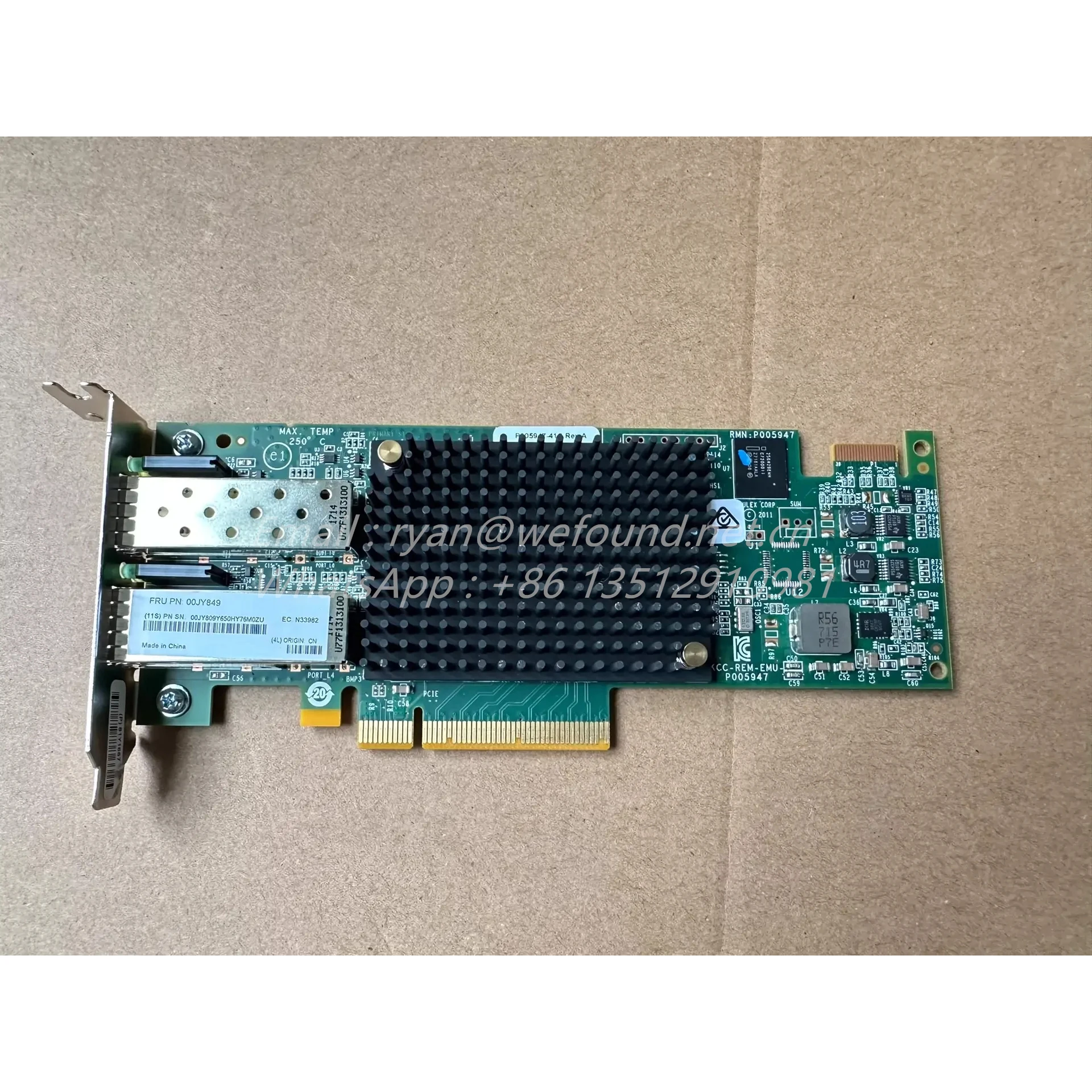 Tarjeta HBA de doble puerto, 16G, 00JY849, 00JY809, 81Y1662, LPE16002-M6 - imagen 2