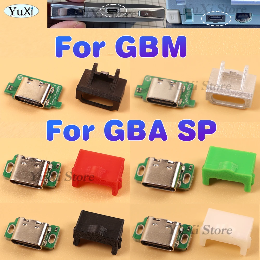 Para GBA SP USB tipo C toma de carga Audio entrega de energía tipo C Mod con 3D impreso para Gameboy Advance SP Micro GBM parte - imagen 2