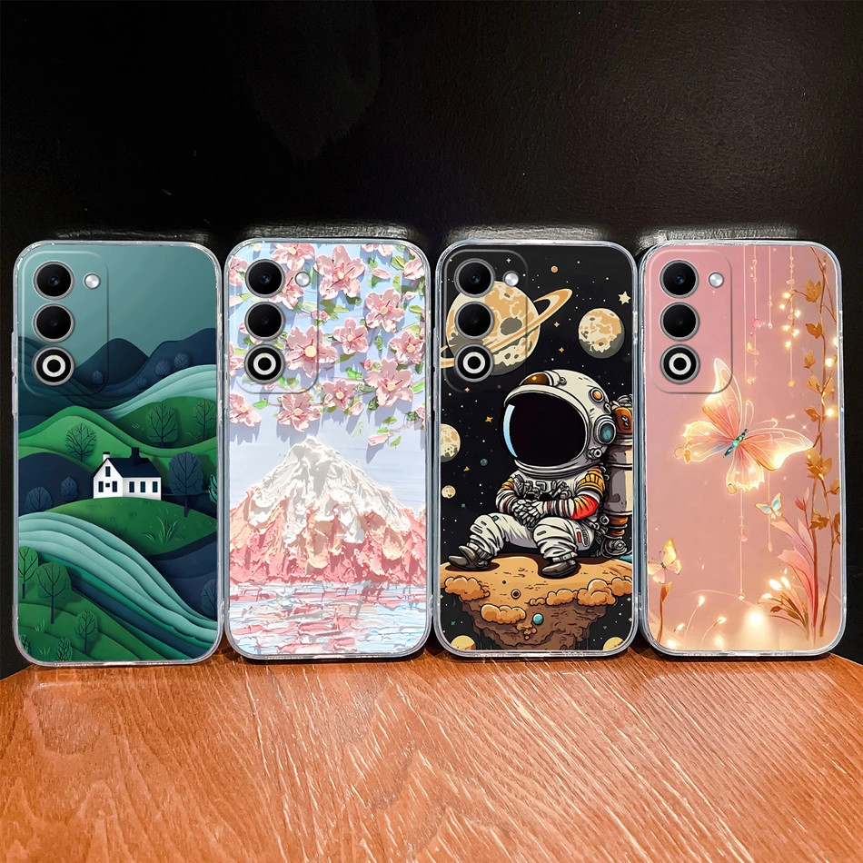 Para Oppo A5 Pro A5X Funda Lovely Angel suave TPU transparente silicona protectora teléfono Para Oppo A 5 4G 5G Funda ligera - imagen 5