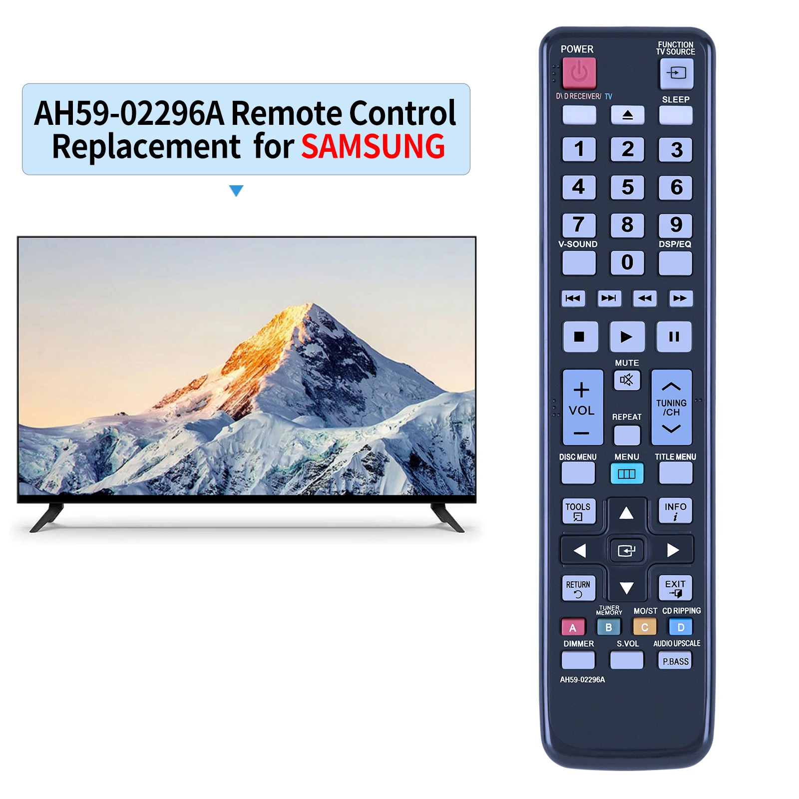 Nuevo para SAMSUNG AH59-02296A LCD LED DVD TV CONTROL remoto - imagen 2
