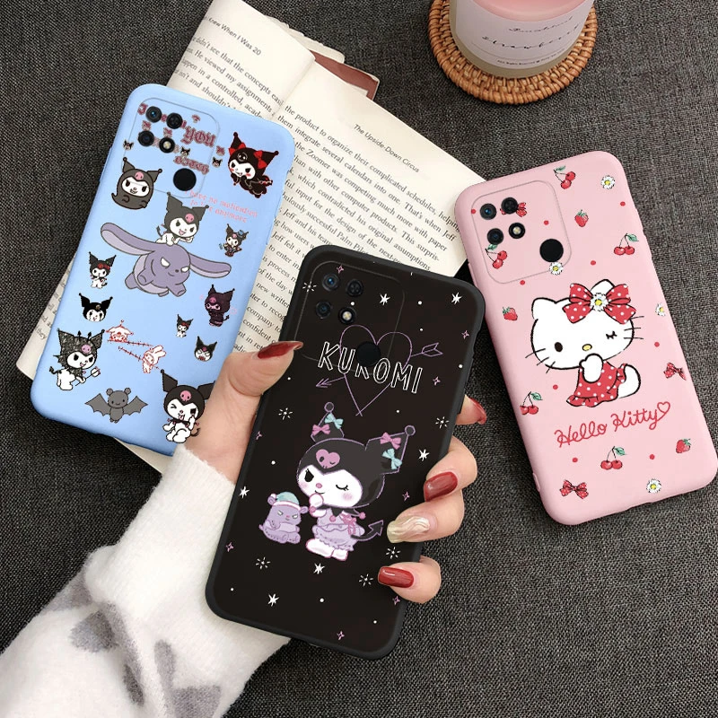 For Redmi 10C Phone Case Kuromi Melody Back Cover Soft Silicone Coque Cartoon Sanrio Funda For Redmi 10 C Redmi10C Cinnamonroll