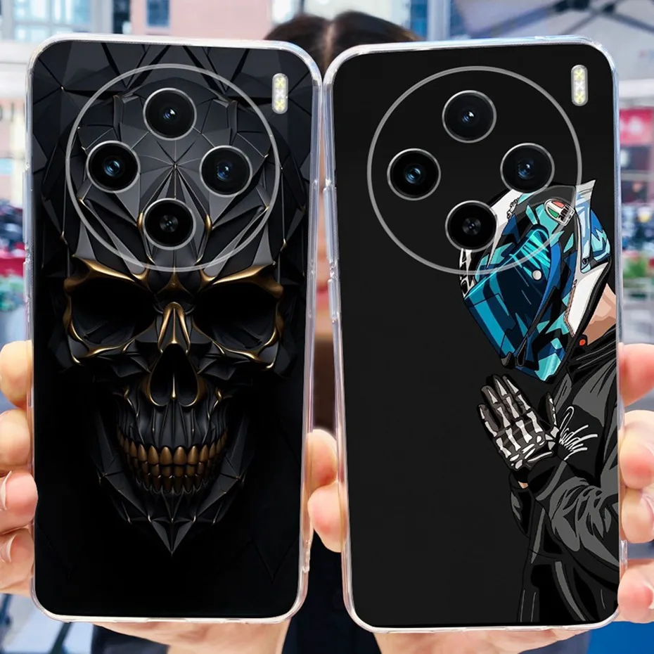 Funda con patrón de Metal de dragón para Vivo X100 / X100 Pro, fundas de teléfono de TPU de silicona suave, a la moda, VivoX100 X 100pro 5G - imagen 2