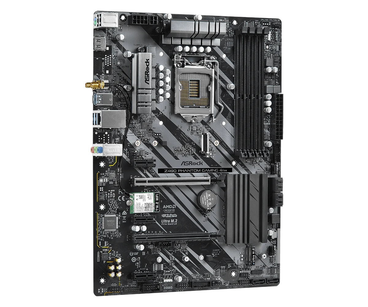 Placa base ASRock Z490 Phantom Gaming 4/ax LGA 1200 intel Z490 compatible con 10105 10700 10100 10320 G6400 10305 cpu DDR4 128GB ATX - imagen 2