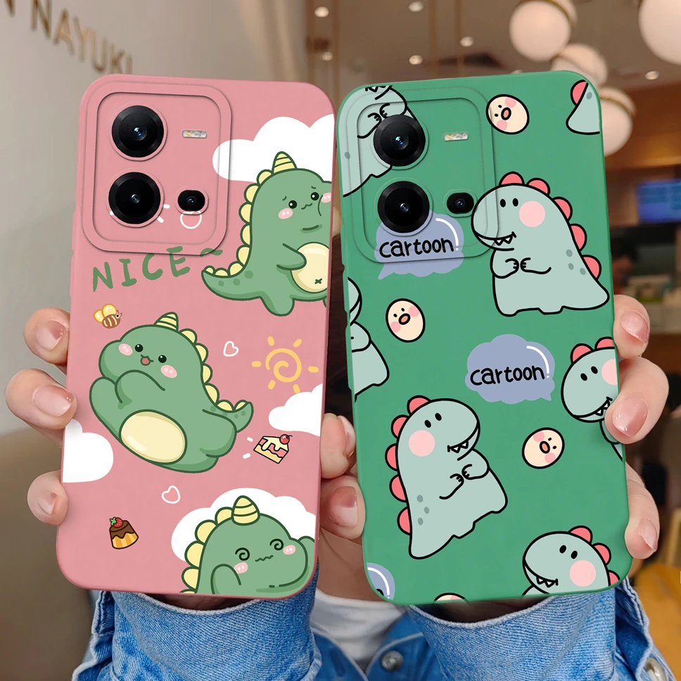 Para Vivo V25 V25E 4G 5G Funda de teléfono moda Margarita suave líquido a prueba de golpes cubierta trasera para Vivo V 25 V25 E Funda Shell Capa - imagen 3