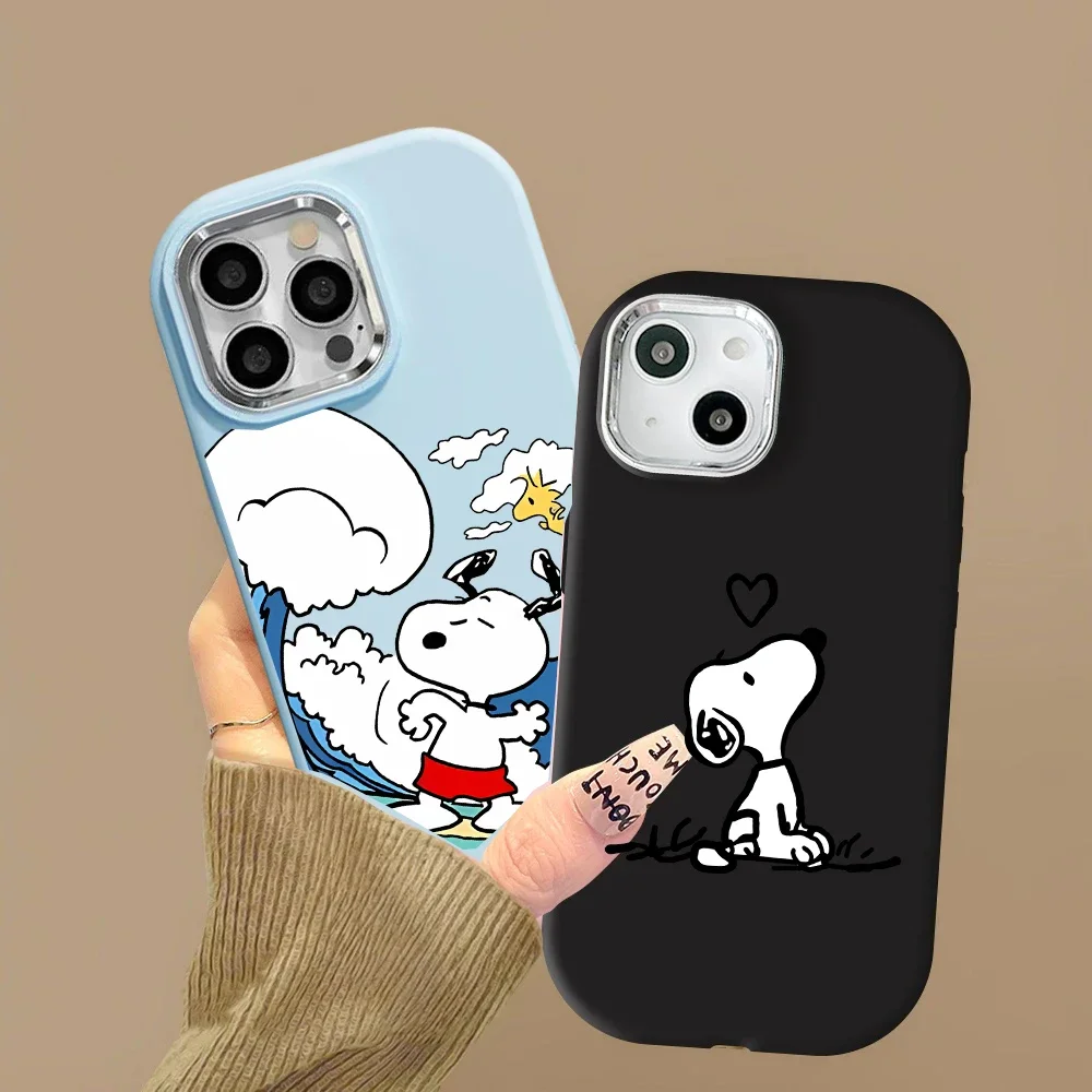 Funda con estampado de Snoopy para Samsung Galaxy S25 S24 S23 S22 Ultra Plus S20 S21 FE A56 A36 A15 A35 A54 A16 A52 A53 A25 A26 5G 4G