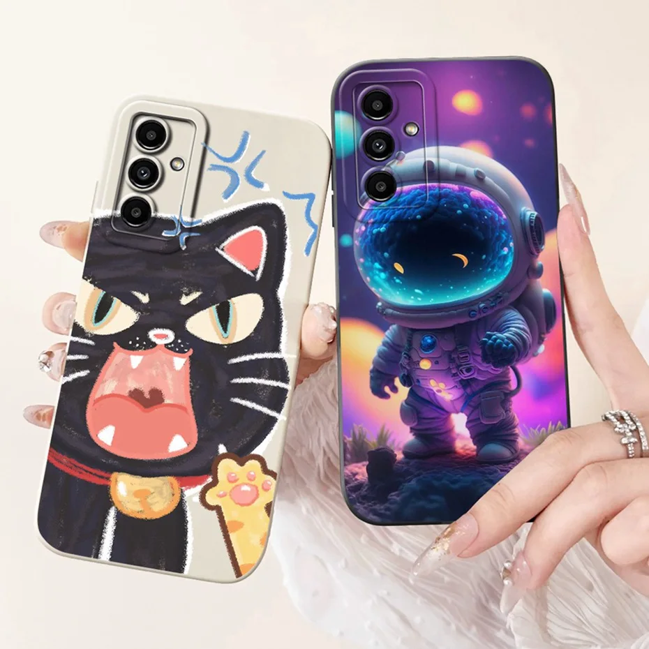 Funda protectora de lente para Samsung Galaxy F15 M15 5G, funda trasera de silicona suave con dibujos animados bonitos para Samsung M15 F15, fundas para teléfono - imagen 3