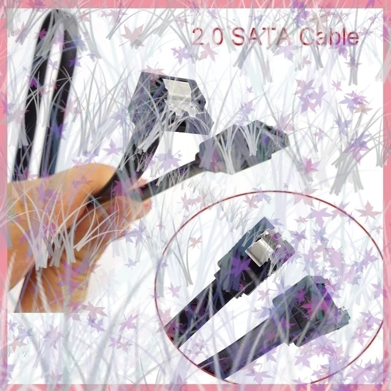 Cable SATA 2,0 de 40/45cm, línea de datos 3,0 a disco duro SSD, Cable adaptador recto de 90 grados para placa base Asus MSI Gigabyte B6 - imagen 3