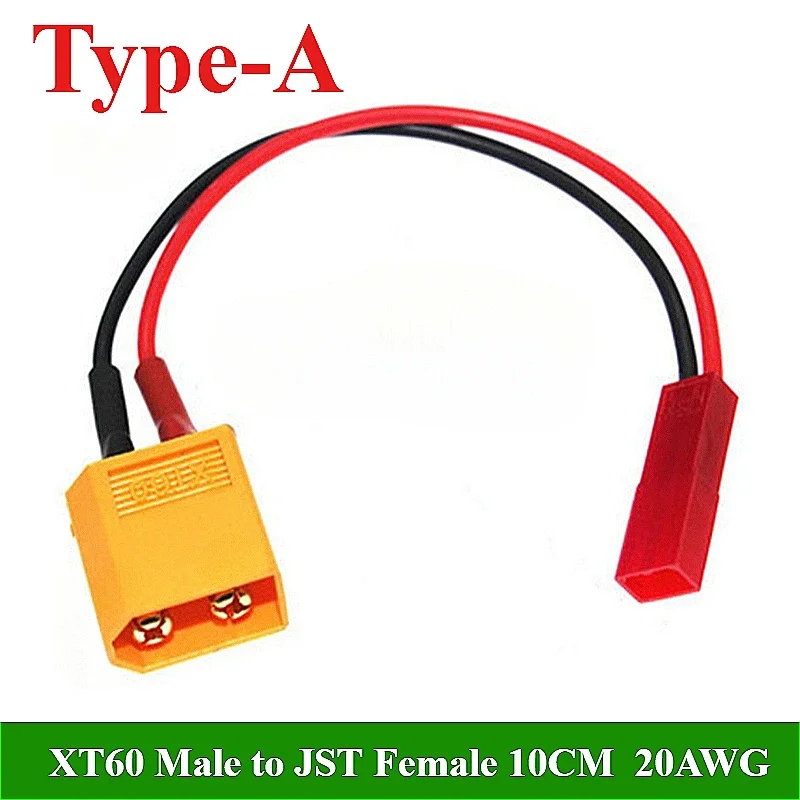 JST macho hembra a xt30/XT60/T enchufe/EC5 macho, modelo hembra de batería de avión B6 cable adaptador de control de carga 20AWG 10CM - imagen 4