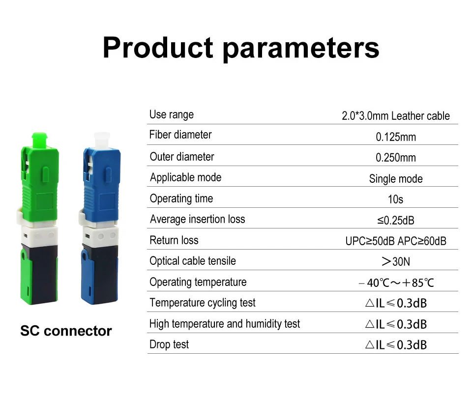 ESC250D FTTH SC UPC conector rápido de fibra óptica SC FTTH conector rápido de fibra óptica incorporado ESC250P - imagen 4