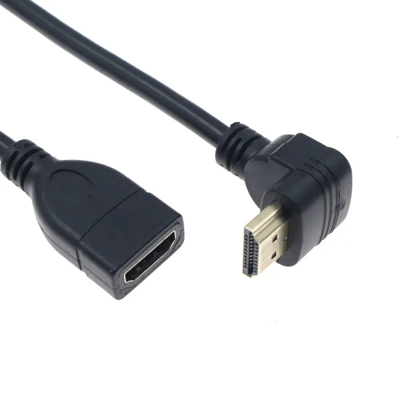 Cable de 0,15 m HDTV macho a hembra adaptador Mini Micro tipo D 90 grados ángulo recto macho a HDTV AF Cable de extensión - imagen 5