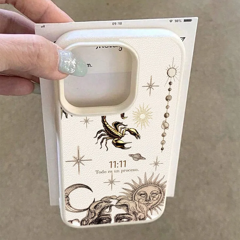 Funda de teléfono de silicona con diseño de escorpión artístico para iPhone 17 fundas iPhone 16 15 14 13 12 11 Pro Max XS X XR 16E 16 Plus Air Cover - imagen 2