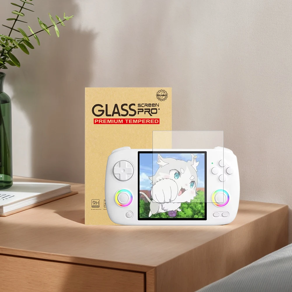 Película protectora de pantalla de vidrio templado HD 9H, película templada de alta sensibilidad al tacto para accesorios de juego Anbernic RG CubeXX - imagen 2