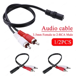Cable Adaptador Jack 3,5 mm Hembra a 2 RCA Macho Estéreo