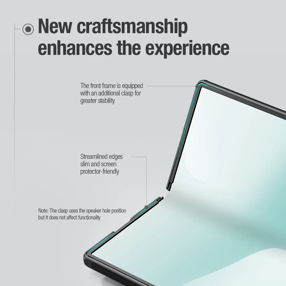 Nillkin para Samsung Galaxy Z Fold 7 5G funda súper esmerilada plegable magnética TPU + marco de PC protección completa de carga - imagen 4