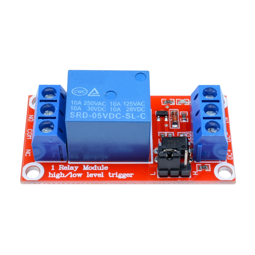Módulo de relé 1 canal 5V 9V 12V 24V protector de placa con soporte de aislamiento optoacoplador disparador de nivel alto y bajo para Arduino