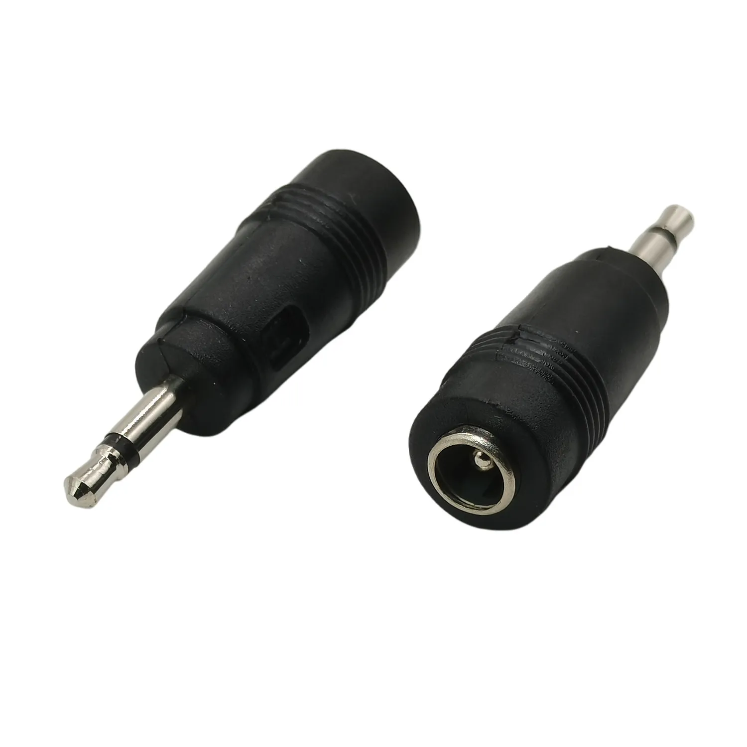 Conector Mono de 2 polos de 3,5mm a 5,5x2,1mm, conector hembra de 3,5 a 5,5x2,1mm, adaptador de conector de alimentación de CC para ordenador portátil, 2 piezas