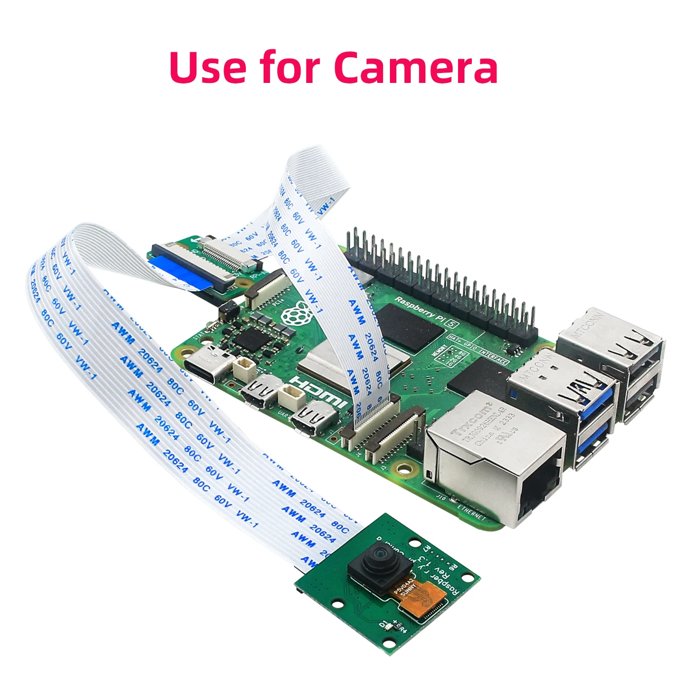 Raspberry Pi 5 Convertidor CSI DSI de 22 pines a 15 pines para conexión a pantalla de cámara RPI 5 + 15 pines 22 pines FFC 15 CM para RPI 5 Pi5 - imagen 3
