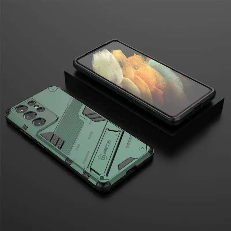 Funda Cyber a prueba de golpes con armadura sólida para Samsung S25 Ultra S24 FE Ultra Plus A54 A55 A56 A36 A26 cubierta con soporte de diseño resistente - imagen 2