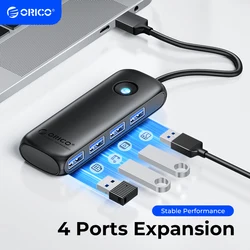 Hub USB 3.0 Orico 4 Puertos Divisor OTG con Alimentación