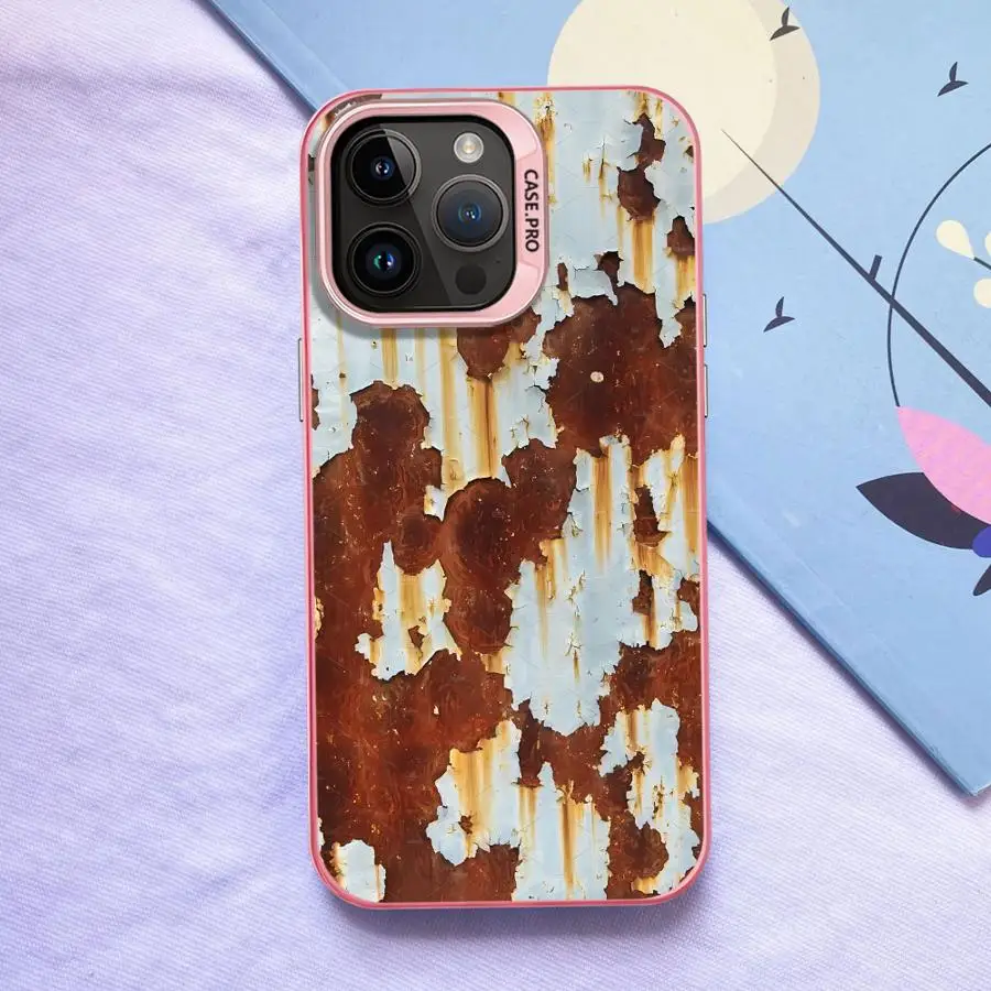Funda para iPhone 12 XR 16e 15 Plus 16 17 Pro Max 17Air XS 14 13 11 Funda trasera para teléfono Diseño Retro oxidado - imagen 4