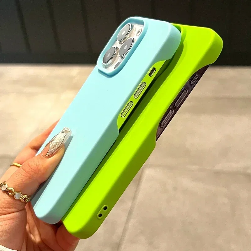 Funda de teléfono mate ultrafina de silicona suave para iPhone 11 12 13 14 15 16 Pro Max Plus X Xs Max XR cubierta trasera de parachoques a prueba de golpes - imagen 2