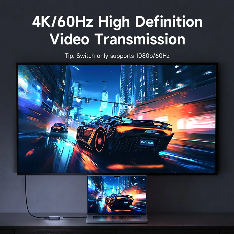Hub USB-C 100W PD 4K HDMI Thunderbolt 4 – Multipuerto MacBook - imagen 4