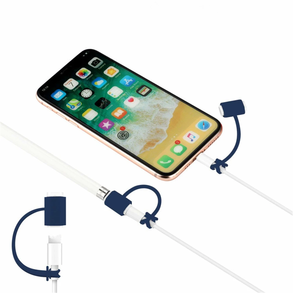 Funda de silicona 4 en 1 para lápiz Apple, funda protectora con lápiz inteligente de primera generación, accesorios para Apple Pencil 1 - imagen 4