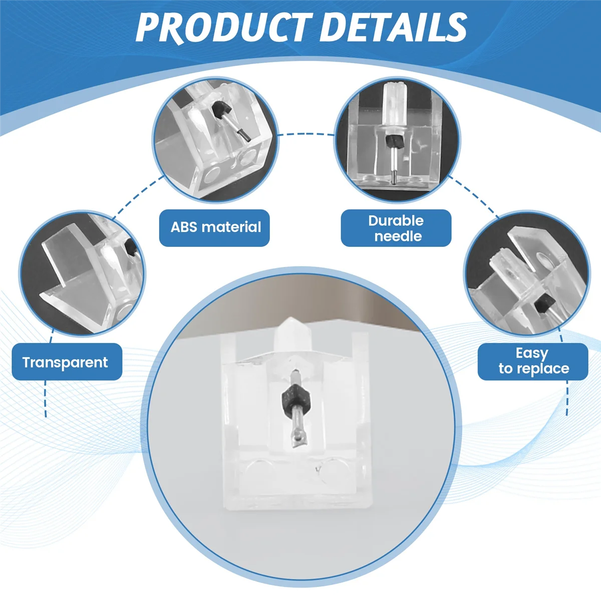 ABWG-estilo de repuesto para Sanyo ST55D ST29D ST57D Goldring Elan Elektra LP fonógrafo accesorios para tocadiscos - imagen 5