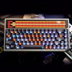 MiFuny Teclas Transparentes Morado y Gris para Teclado Mecánico
