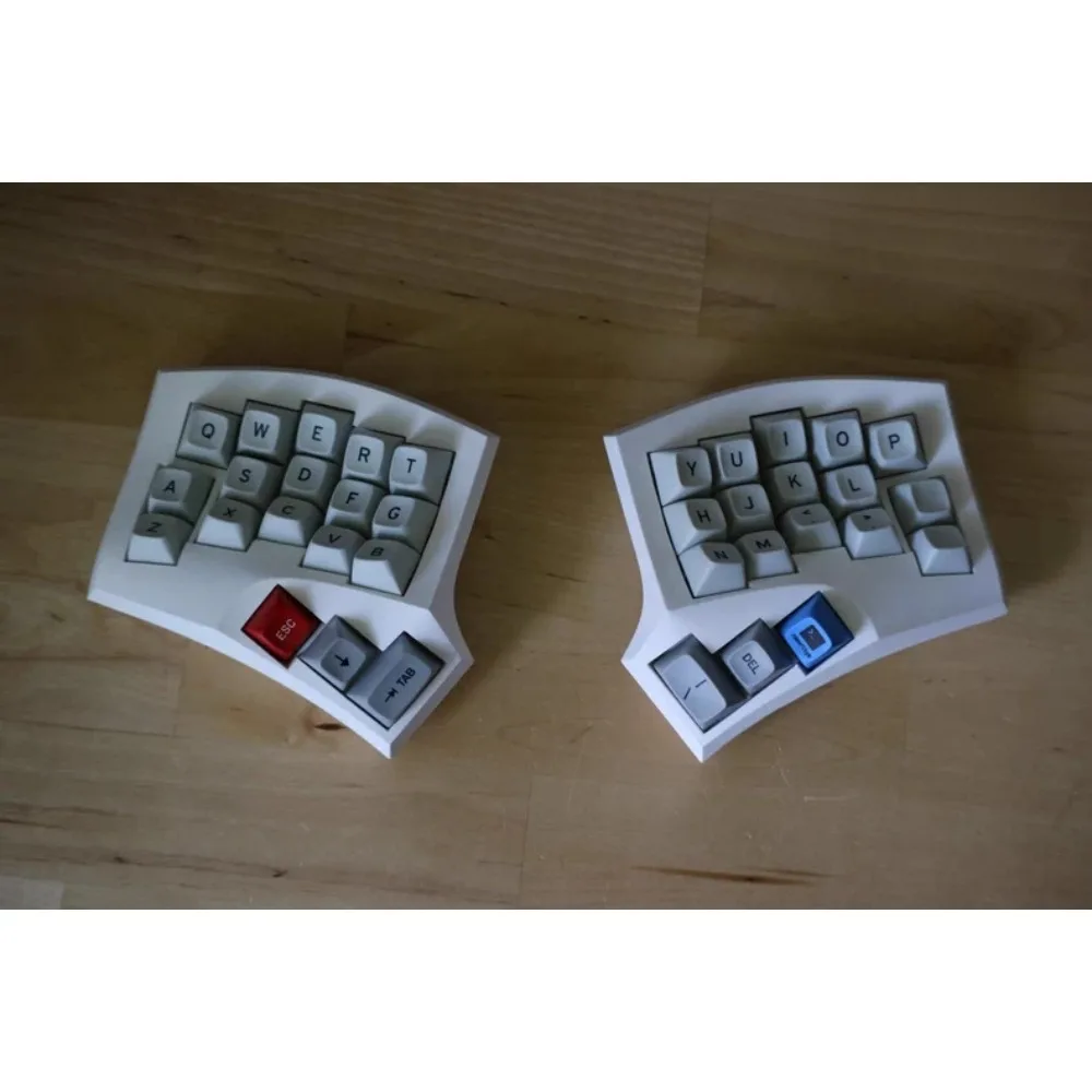 Teclado mecánico de superficie dividida DIY, Dongle de modo Dual con Bluetooth con cable, accesorios de juego ergonómicos de modo único, accesorio curvo - imagen 2