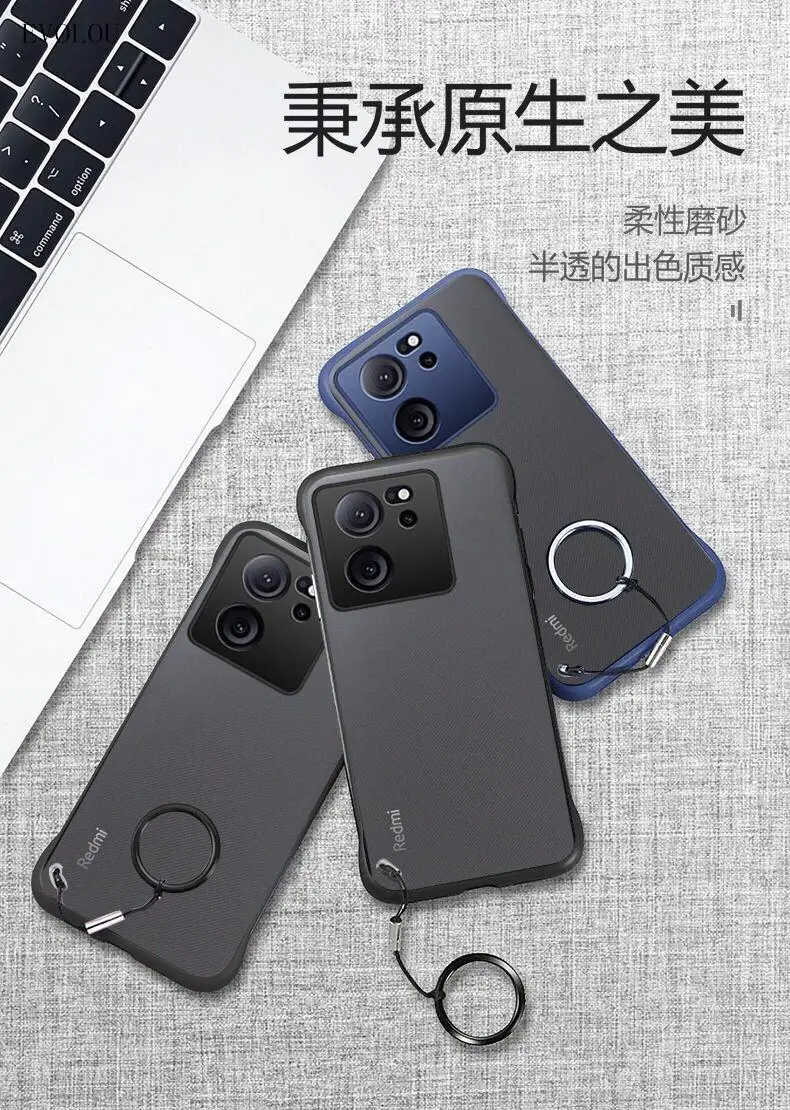 Funda de teléfono sin marco para XIAOMI 13T Pro 15 Ultra mate duro PC translúcido a prueba de golpes anillo de parachoques funda para POCO F7 Ultra - imagen 5