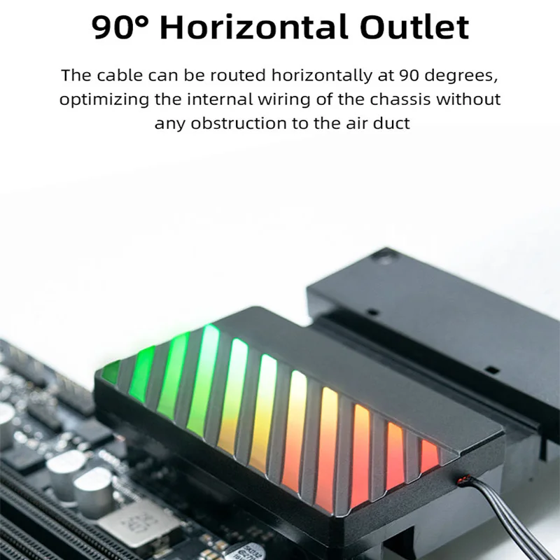 Coolcirc computadora ATX 24PIN 90 grados adaptador enchufe ARGB sincronización ángulo recto PSU fuente de alimentación conector Modular - imagen 4