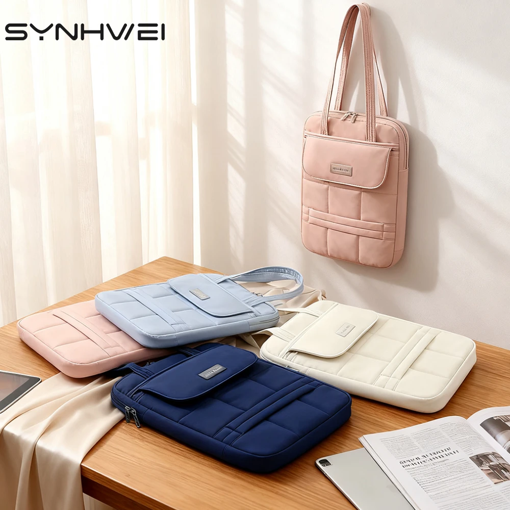 2025 nuevo bolso de mano de 13-15 pulgadas para iPad, funda de transporte a prueba de golpes, funda para portátil de gran capacidad, bolso protector para portátil