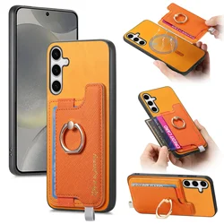 Cartera Funda Samsung Galaxy S24 Ultra - Cuero con Anillo Magnético 2 en 1