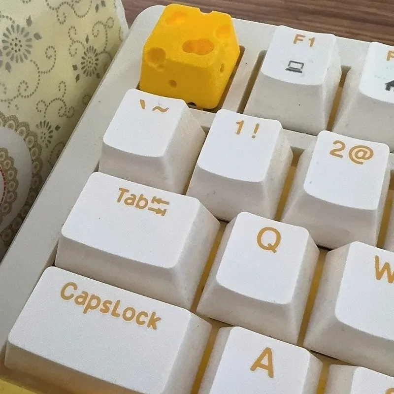 Teclas con temática de queso, teclado mecánico original con personalidad, eje transversal, personalización General, tapa de tecla con impresión 3D para regalo - imagen 3