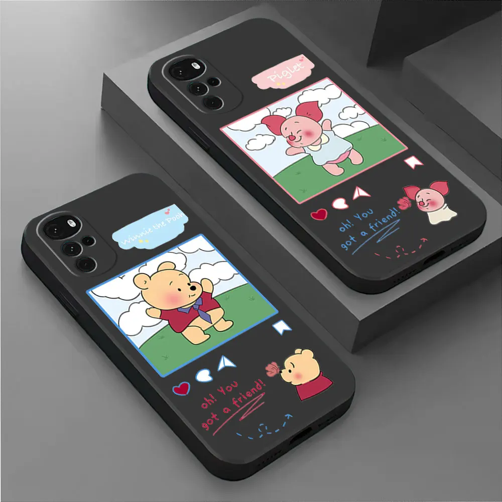 Funda de teléfono Winnie The Pooh para Motorola Moto G52, G53, G32, G31, G71, G72, G30, G22, G73, G60s, G50, G60, G51, bolsa de TPU suave - imagen 4
