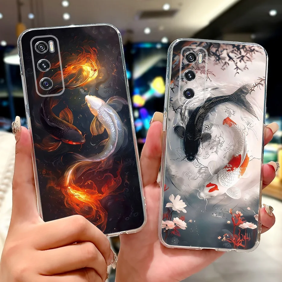 Para Vivo V20 SE funda V2022 V2023 nueva moda cubierta pintada funda de teléfono de silicona transparente para Vivo V2022 V2023 V20 SE V20SE bolsas suaves - imagen 3