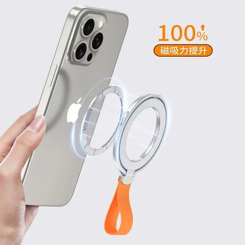 Anillo magnético de Metal para teléfono móvil, soporte extraíble con correa de agarre para MagSafe IPhone 13, 14, 15, 12 Pro Max Plus - imagen 3