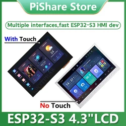 Pantalla Táctil ESP32-S3 LCD 4,3 Pulgadas LVGL I2C RS485