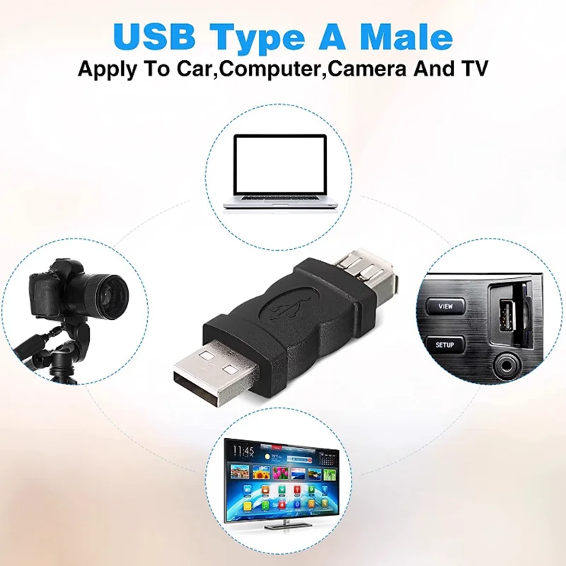 Adaptador USB a 1394 de 6 pines Adaptador USB a Firewire hembra de 6 pines USB a 1394 para cámaras, impresoras y cámaras digitales - imagen 4