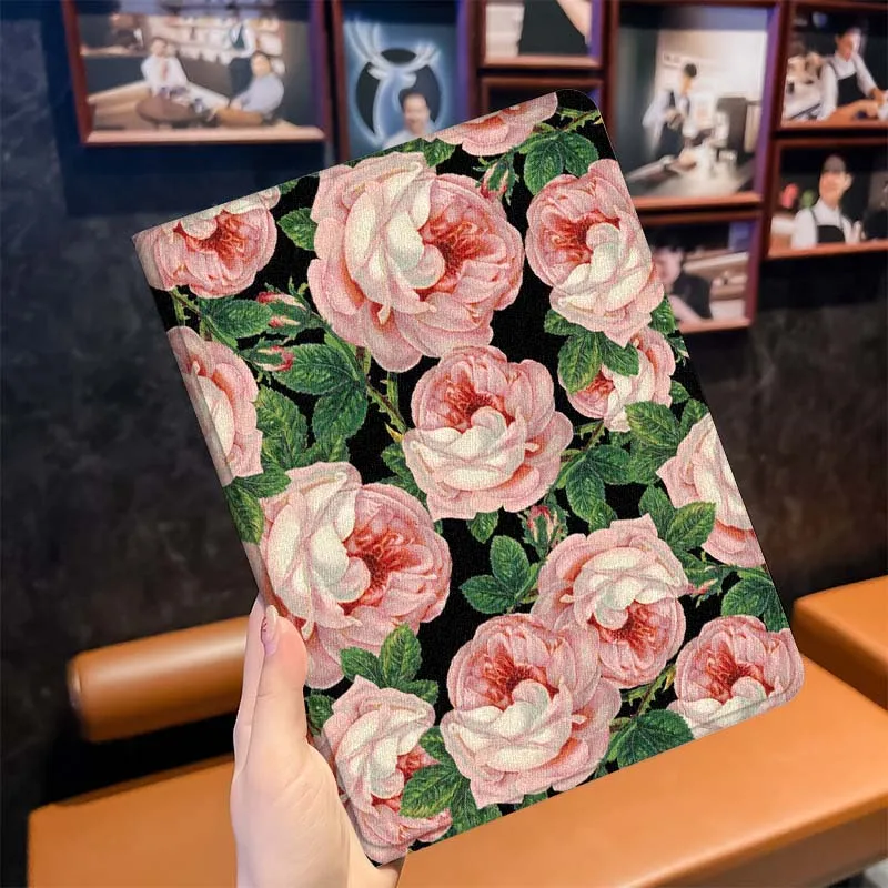 Pintura artística hermosas flores para Xiaomi Redmi Mi Pad 2 4 5 6 6s 7 8 11 12,5 12,4 11,2 8,7 SE Pro Plus Max funda para tableta - imagen 3