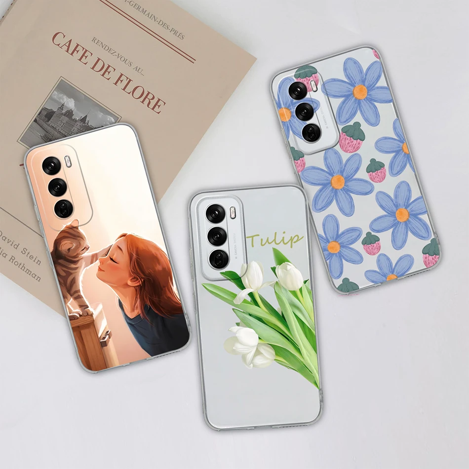 Funda delgada de moda para Oppo Reno 12 Pro, Funda trasera de teléfono para Oppo Reno12 Pro 12Pro, Fundas suaves de silicona TPU a prueba de golpes, Funda Coque - imagen 5