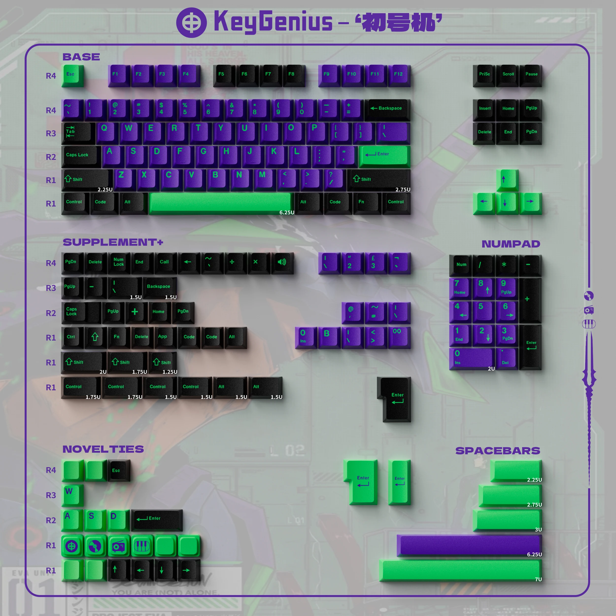 GMK Mecha-01 Clones – Teclas Cherry MX, doble disparo para teclado MX - imagen 5